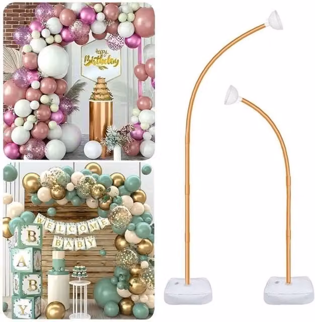 NESTLUNE Gold Balloon Arch Kit for Parties and Birthdays, W/D/H: 100 x 15 x 15 cm