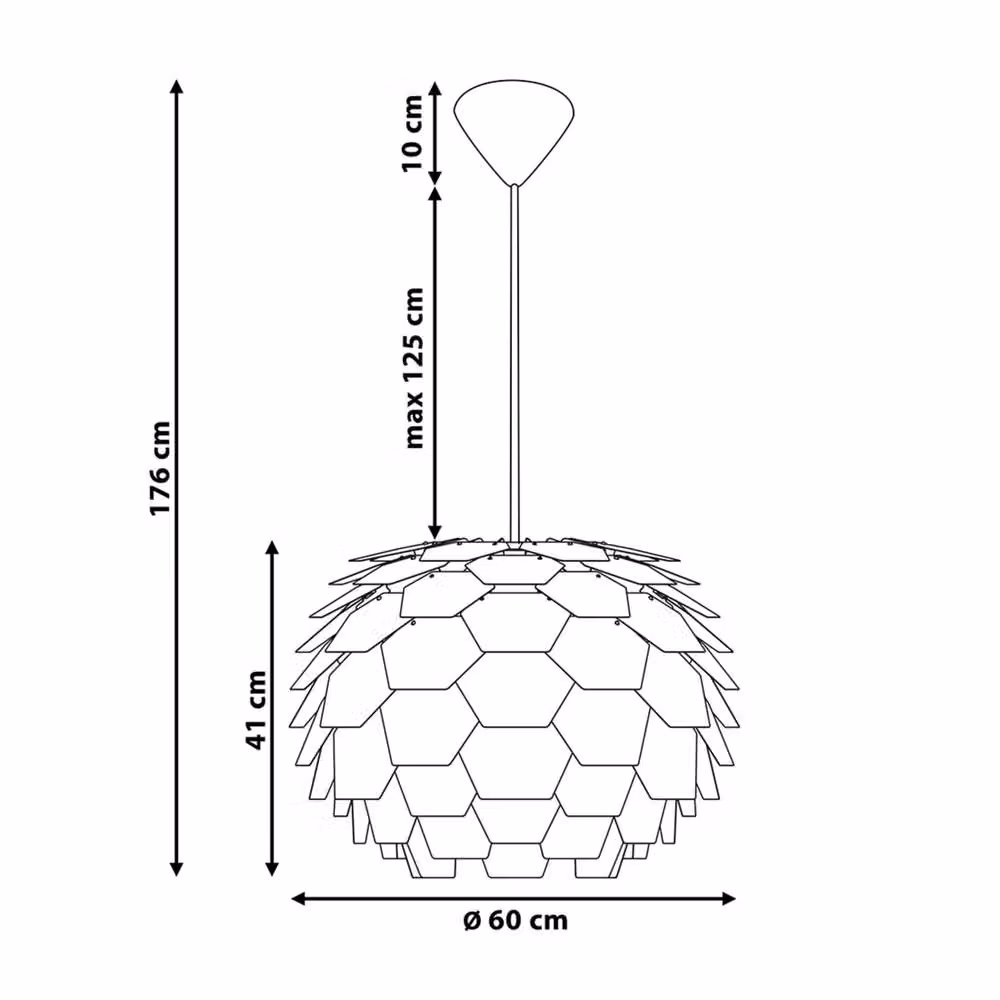 Wyld and Coco Copper Pine Cone Pendant Lamp with Globe Shade – 3
