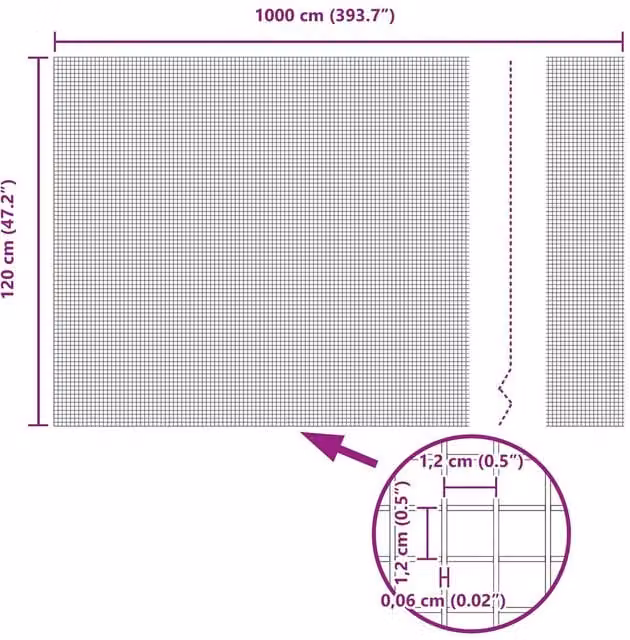 Berkfield Home Modern Welded Wire Fence, Single-Bar Galvanised Steel in Silver, W: 2 m, H: 10 m
