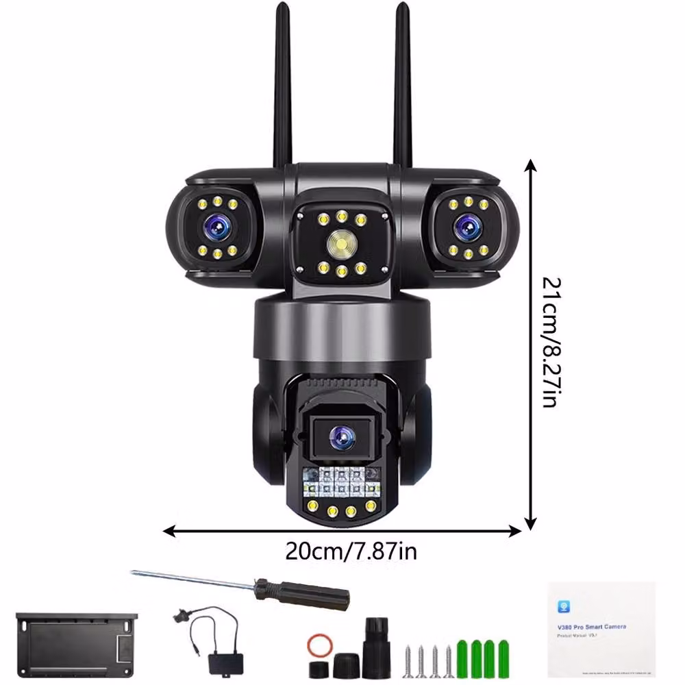 SPETLEK Wireless Outdoor IP Camera with PTZ and IR Night Vision, Black – 2