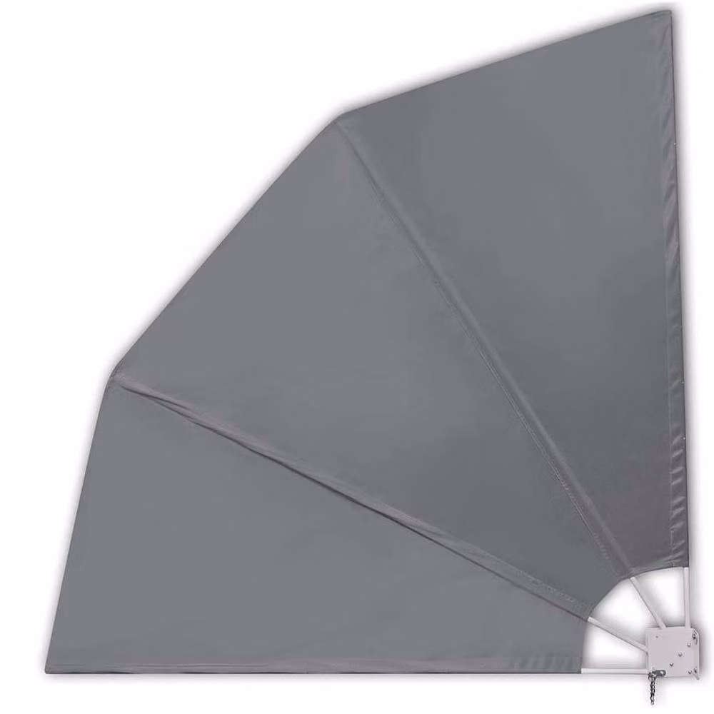 Berkfield Home Durable Collapsible Balcony Side Awning in Grey, W/D/H: 210 x 210 x 210 cm – 3