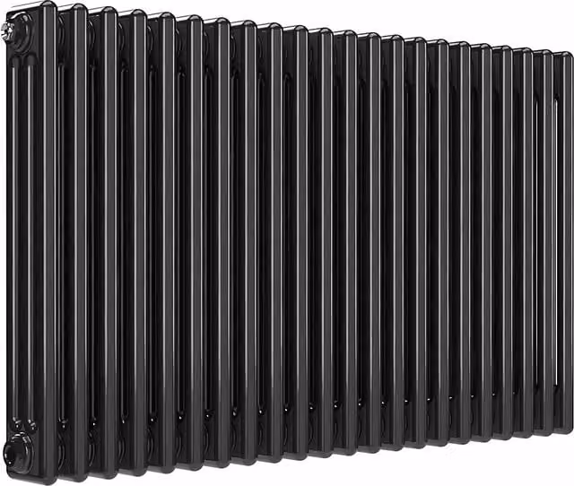 Lux Heat Black Nickel Lacquer Horizontal Column Radiator, W/H: 101.0 x 60.0 cm