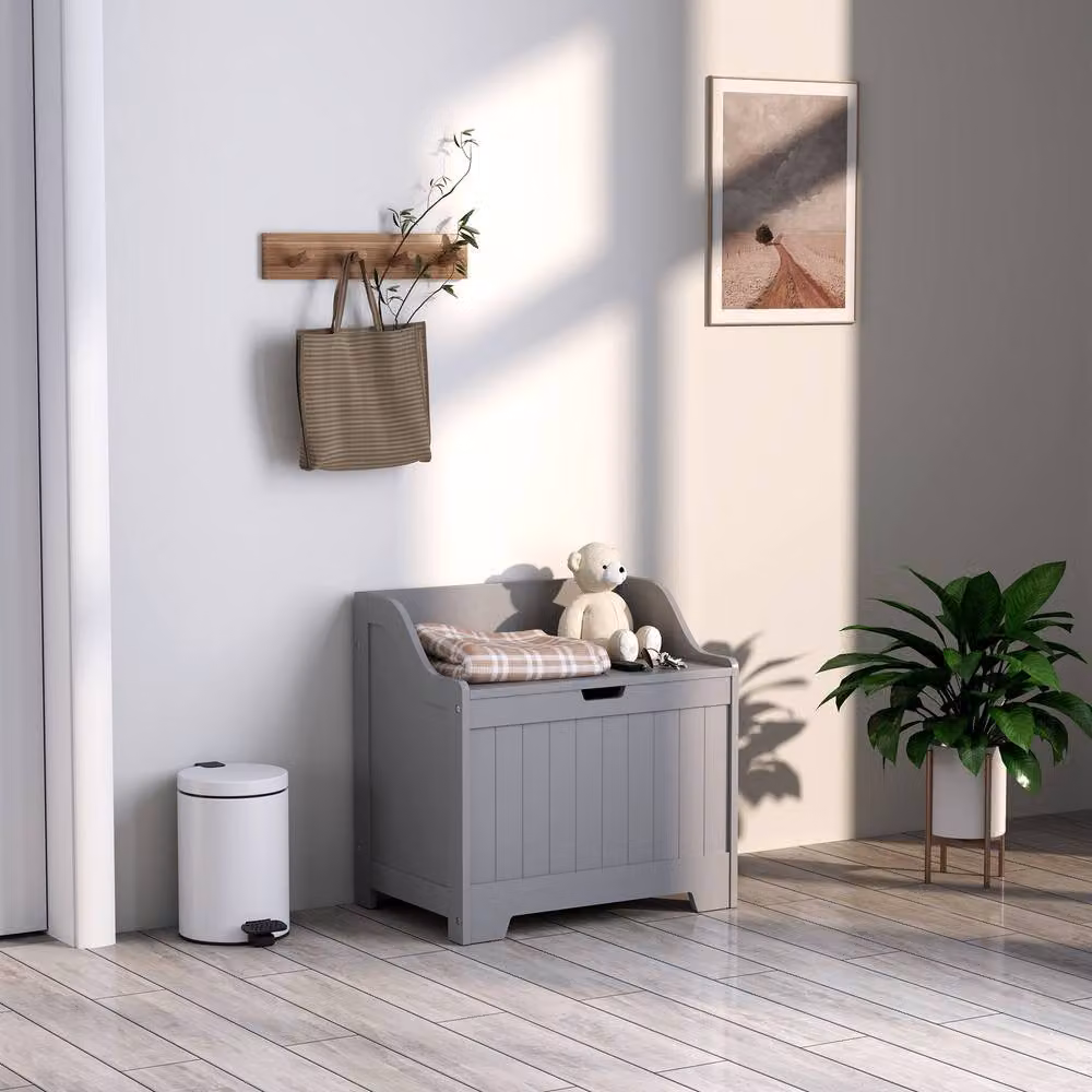 STILVORA Grey Matt MDF Storage Chest with Soft Close Lid – 2