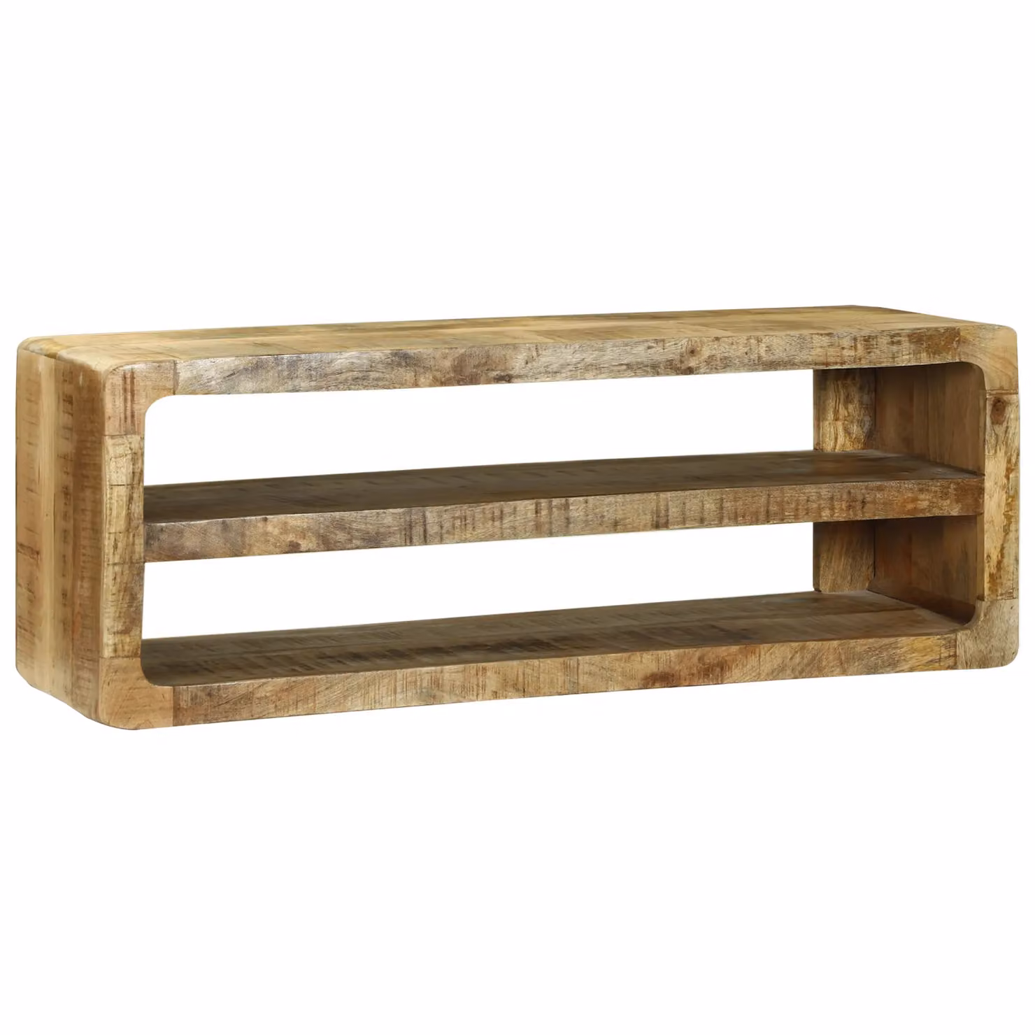 Berkfield Home Modern Mango Wood TV Cabinet in Brown, W/D/H: 100 x 32 x 36 cm – 2