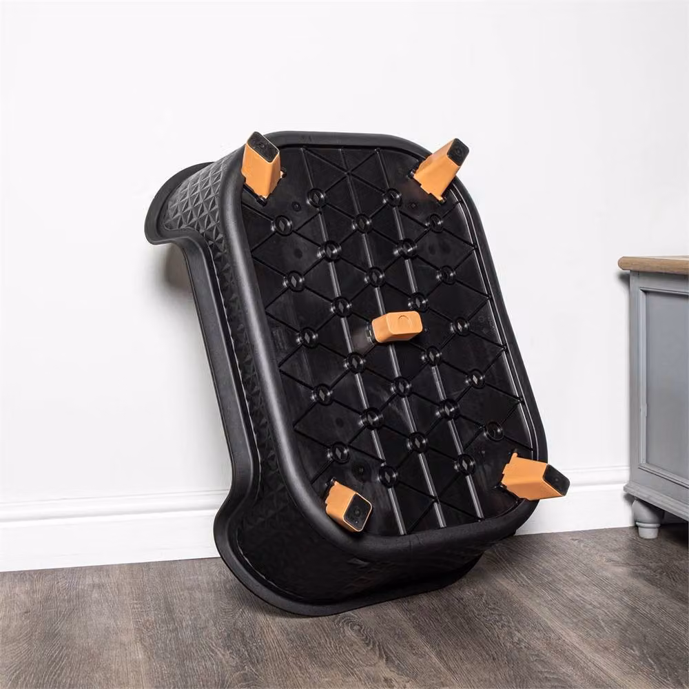 SPETLEK Black Plastic Raised Oval Pet Basket with Non-Slip Legs – 2