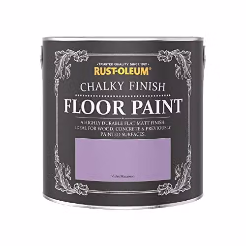 Rust-Oleum Scratch-Proof Floor Paint in Matt Finish, Violet Macaroon Purple, 2.5L – 3
