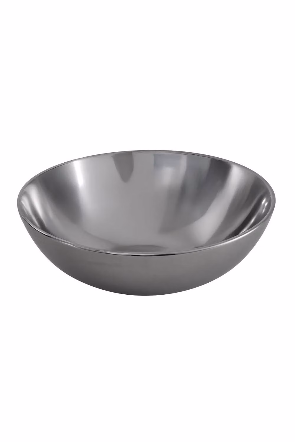 Living and Home Round Ceramic Countertop Vessel Washbasin Sink in Silver – 2