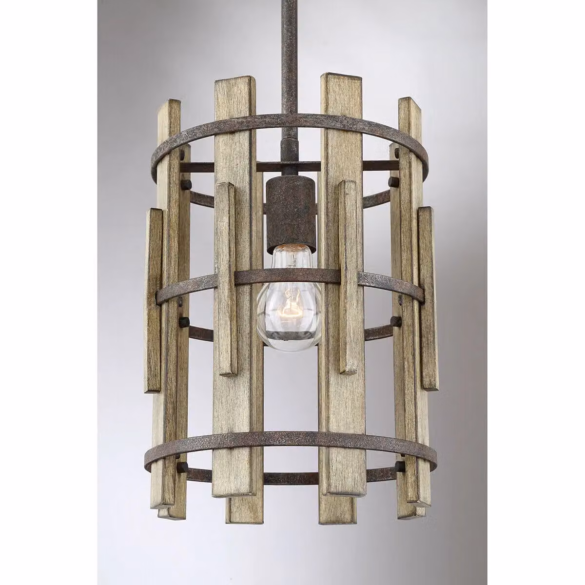 Loops Rustic Black Mini Ceiling Pendant Light Fitting with LED E27 Bulb – 2