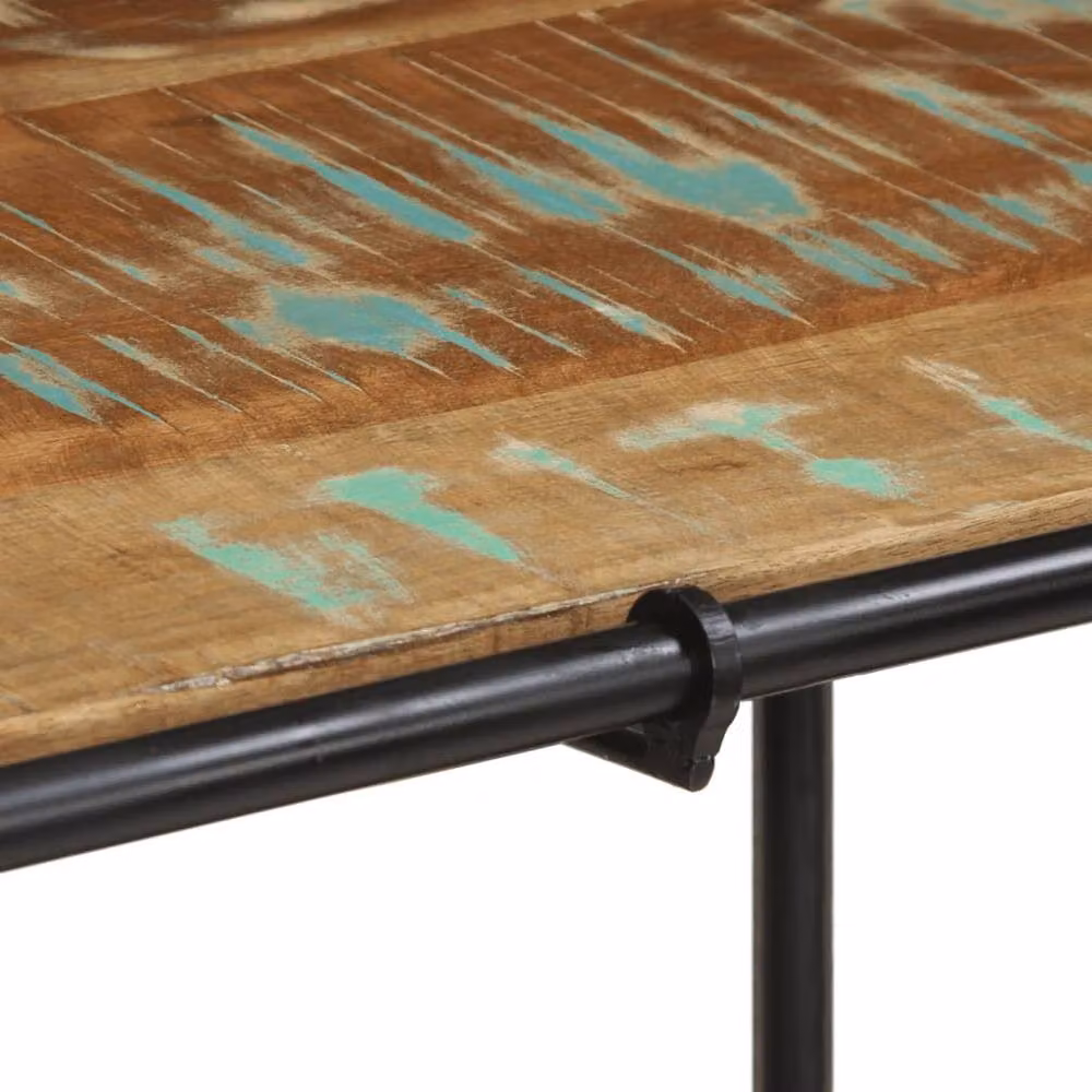 Berkfield Home Industrial Solid Wood Reclaimed Console Table in Brown, W/D/H: 110 x 42 x 76 cm – 5