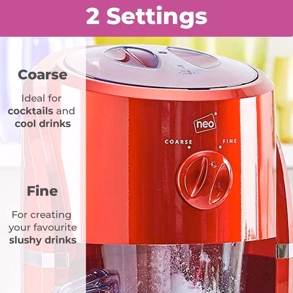 Neo Red Plastic Ice Crusher Slush Machine – 2