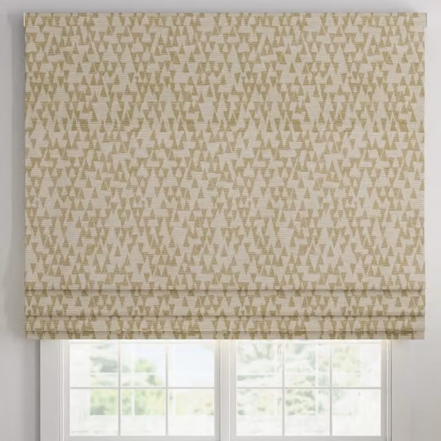 ANTE DECOR Hermes Made To Measure Blackout Roman Blind in Beige Graphic Textile