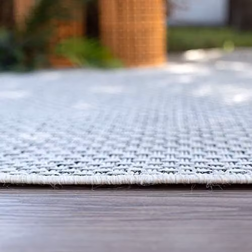 THE RUGS Cream Solid Design Indoor and Outdoor Rug, W/D/H: 200 x 290 cm – 4