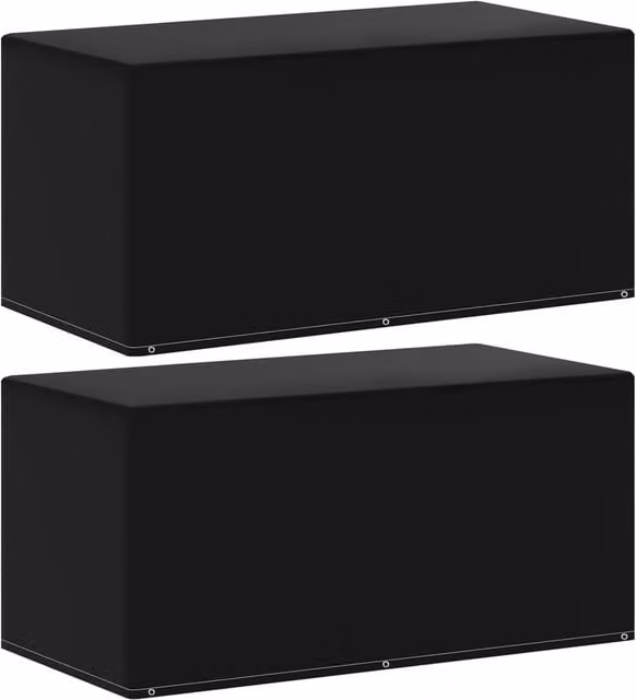 Berkfield Home Garden Furniture Covers, 2 Pack, Black, W/D/H: 160 x 80 x 75 cm