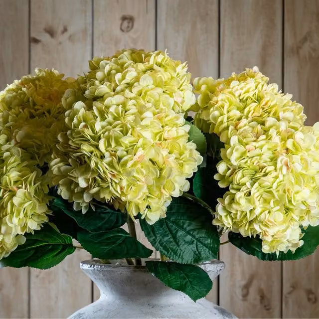 KDMK Green Oversized Realistic Hydrangea Botanical Floral Tabletop Decor