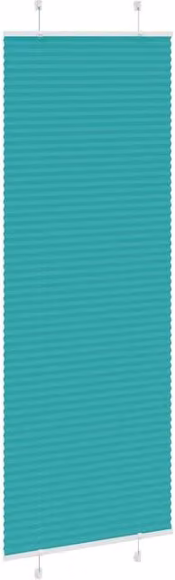 Berkfield Home Single Pleat Polyester Blind in Petrol Green/Turquoise, W: 70 cm, H: 200 cm