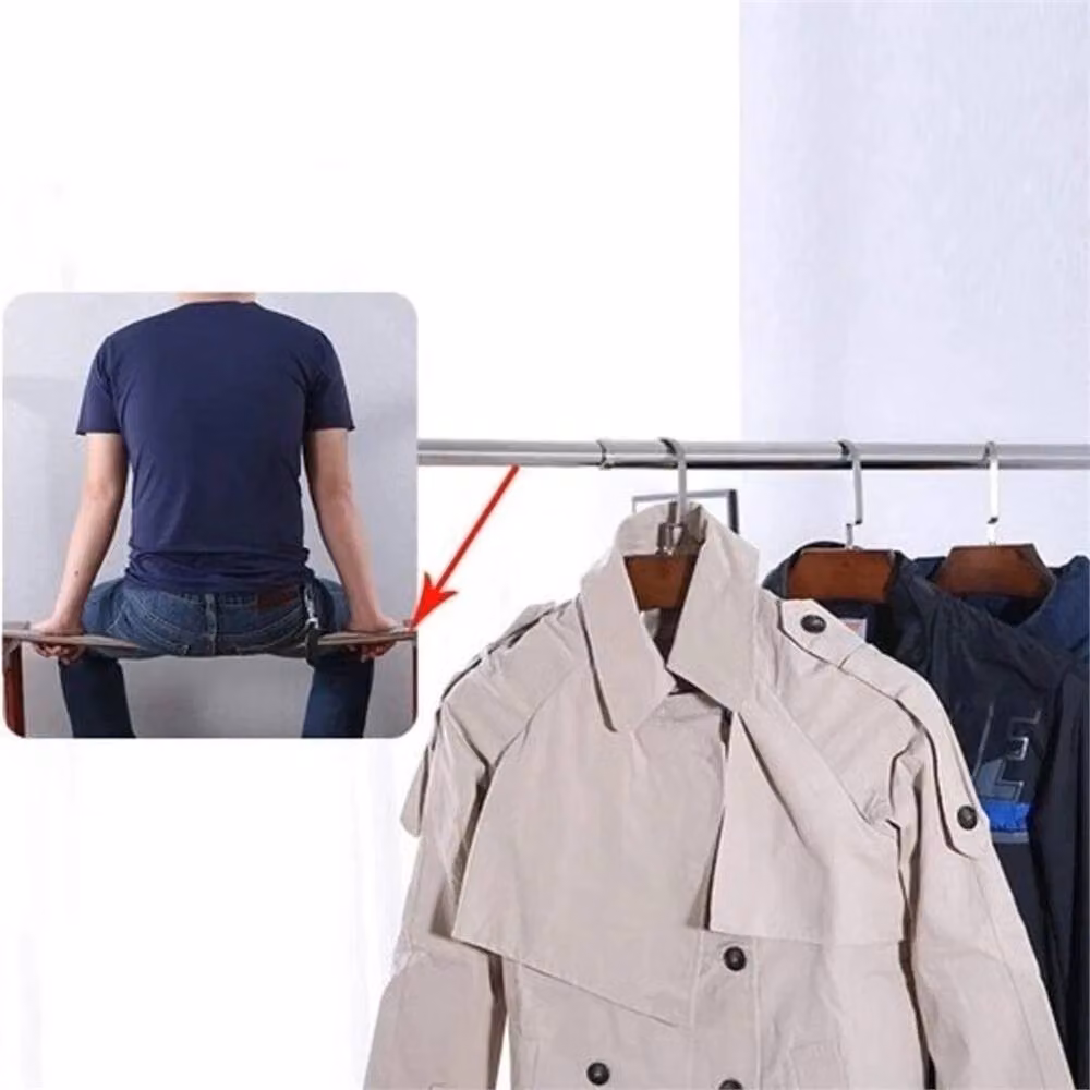 SPETLEK Adjustable Extendable Clothes Rail Wardrobe Rod in Metallic Silver, Width: 68-120 cm – 3