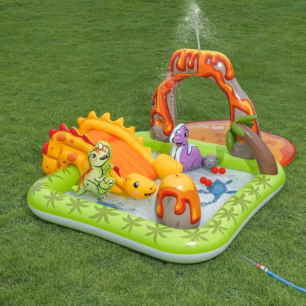 Bestway Volcano Springs Inflatable Rectangular Paddling Pool with Spray in Green – 2
