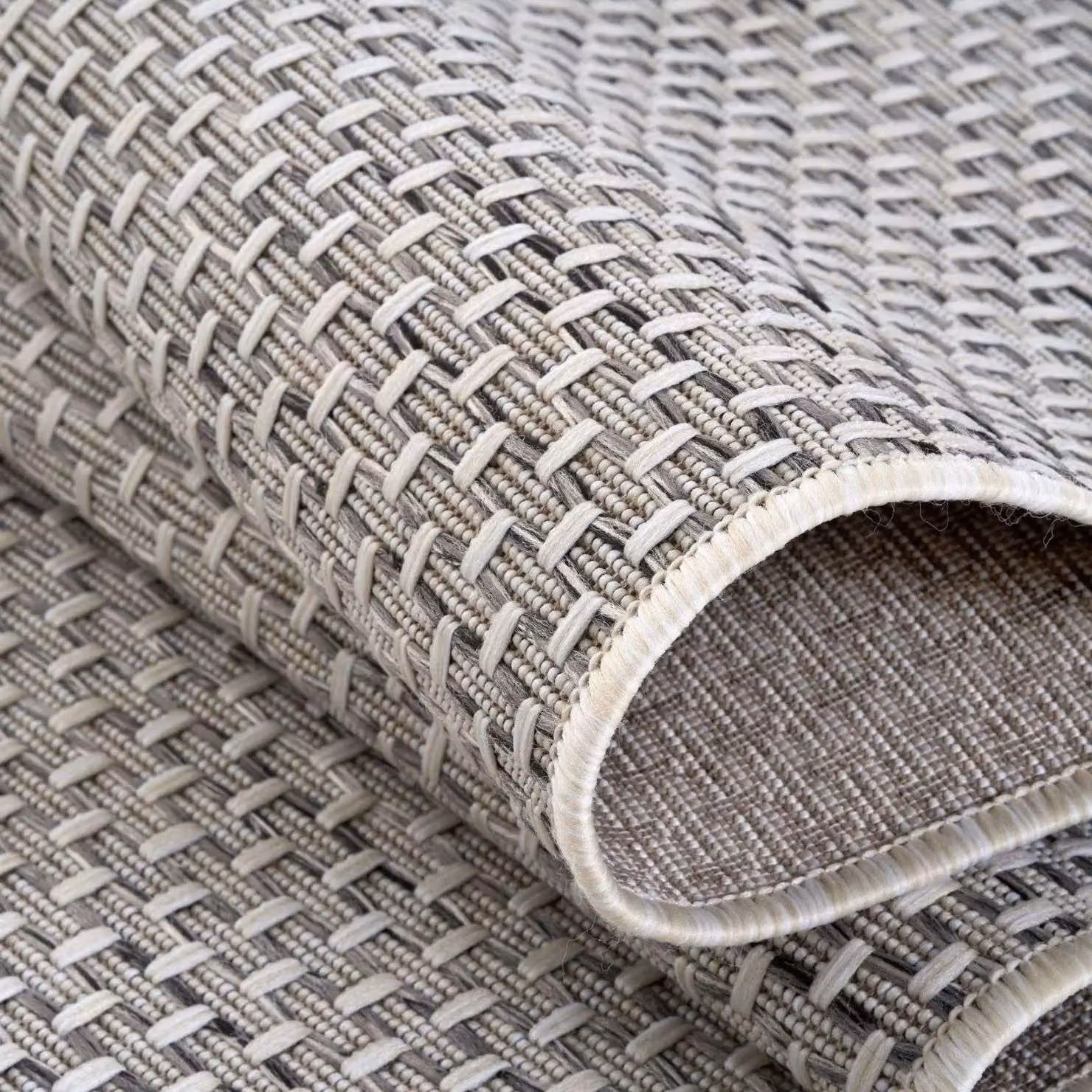 THE RUGS Magic Plain Weatherproof Indoor Outdoor Rug in Cream, W/D: 200 x 290 cm – 3