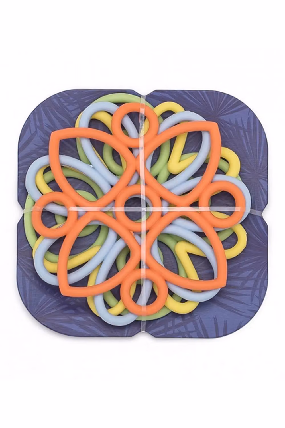BlissHome Nadiya Hussain Set of 8 Multicolour Floral Silicone Square Coasters – 2