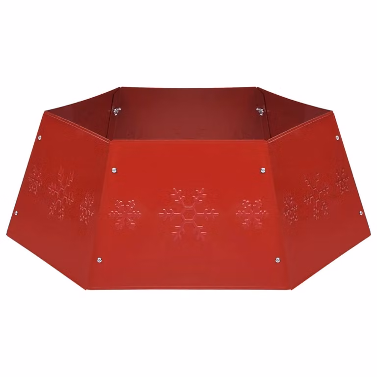Berkfield Home Red Tabletop Christmas Tree Skirt, Diameter: 68 cm, Height: 25 cm