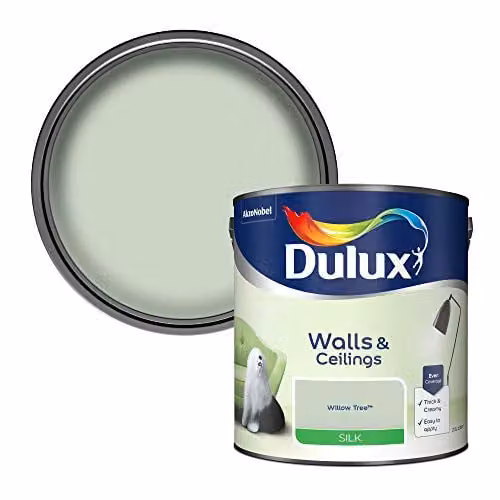 Dulux Silk Emulsion Paint for Walls and Ceilings, Willow Tree Green, 2.5 l