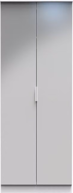 Ready Assembled 2 U Dover 2 Door Wardrobe in Mid Grey – 1