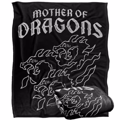 Warner Bros. Game of Thrones Mother of Dragons Super Soft Fleece Throw Blanket, Multicolour, W: 152.4 cm x D: 127.0 cm