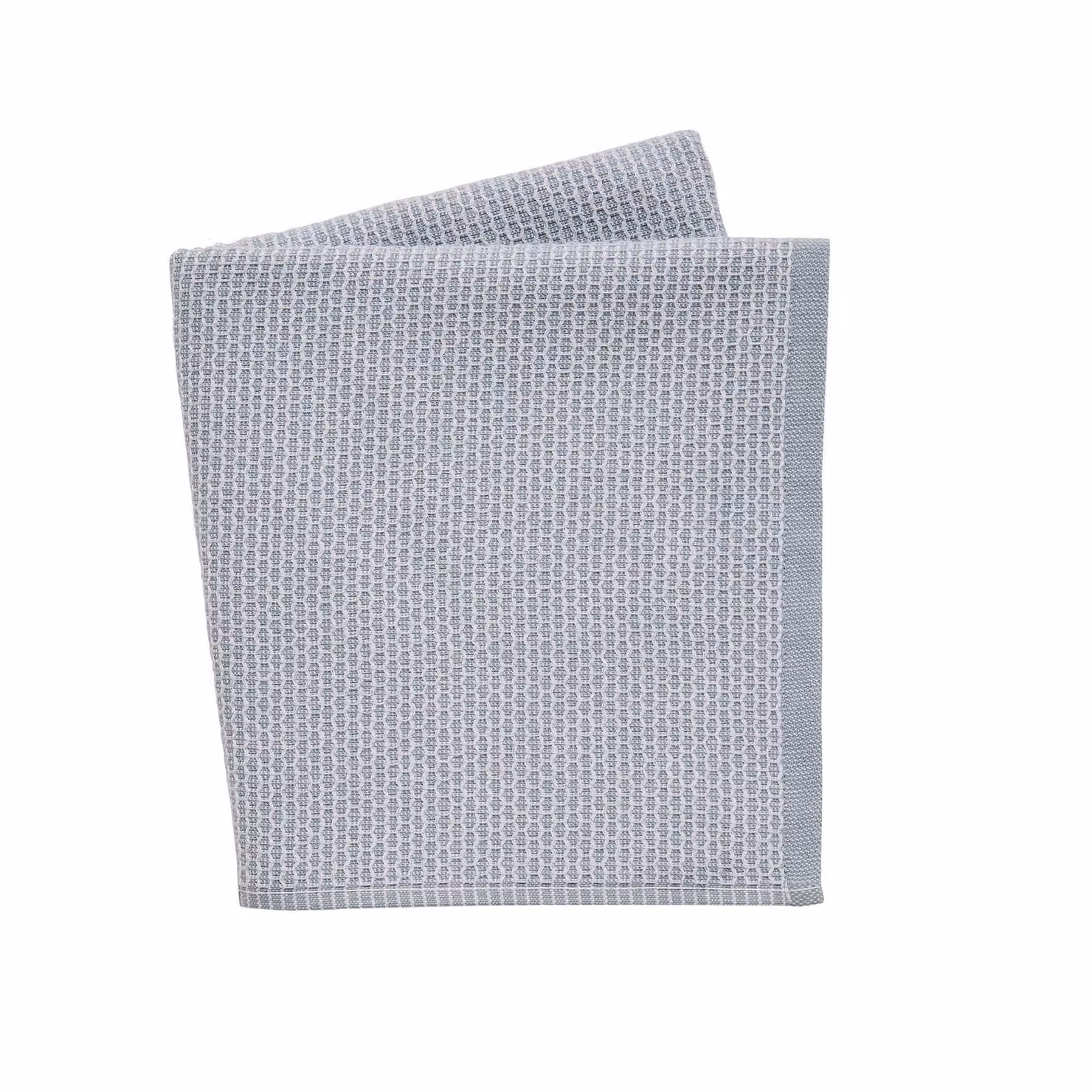 Murmur Ottie Cotton Waffle Pique Towel with Border in Green and Grey – 2