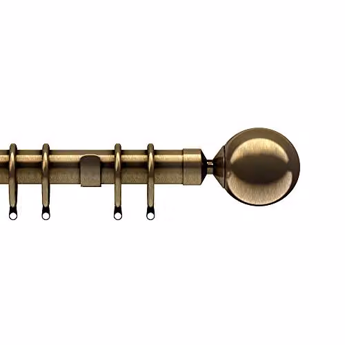 SPEEDY Nikola Fixed Straight Pole Set in Antique Brass Metal, Height: 150 cm