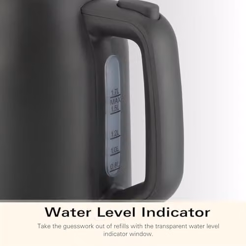 Hamilton Beach Ella Electric Kettle with Auto Shut Off, 1.7 l, Anthracite Grey – 4