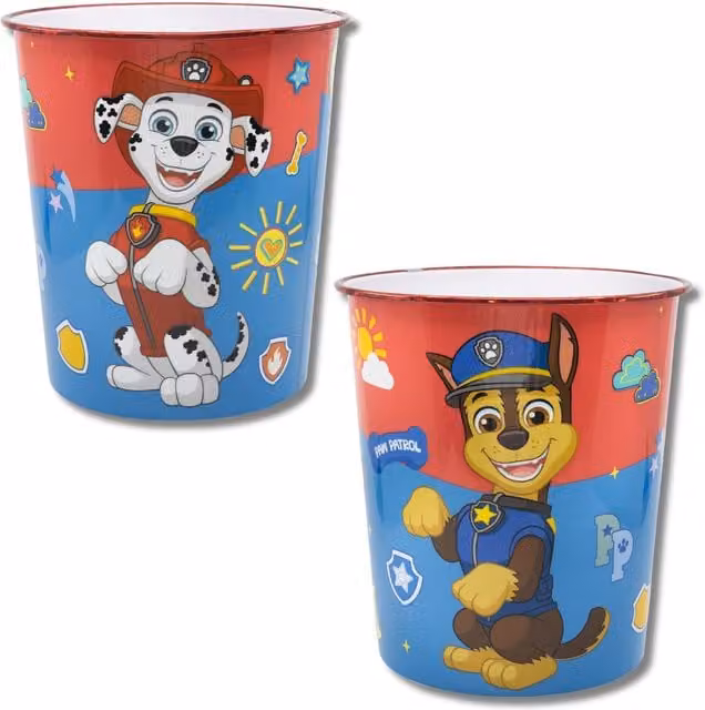 Paw Patrol Multicolour Metal Waste Bins, Set of 2