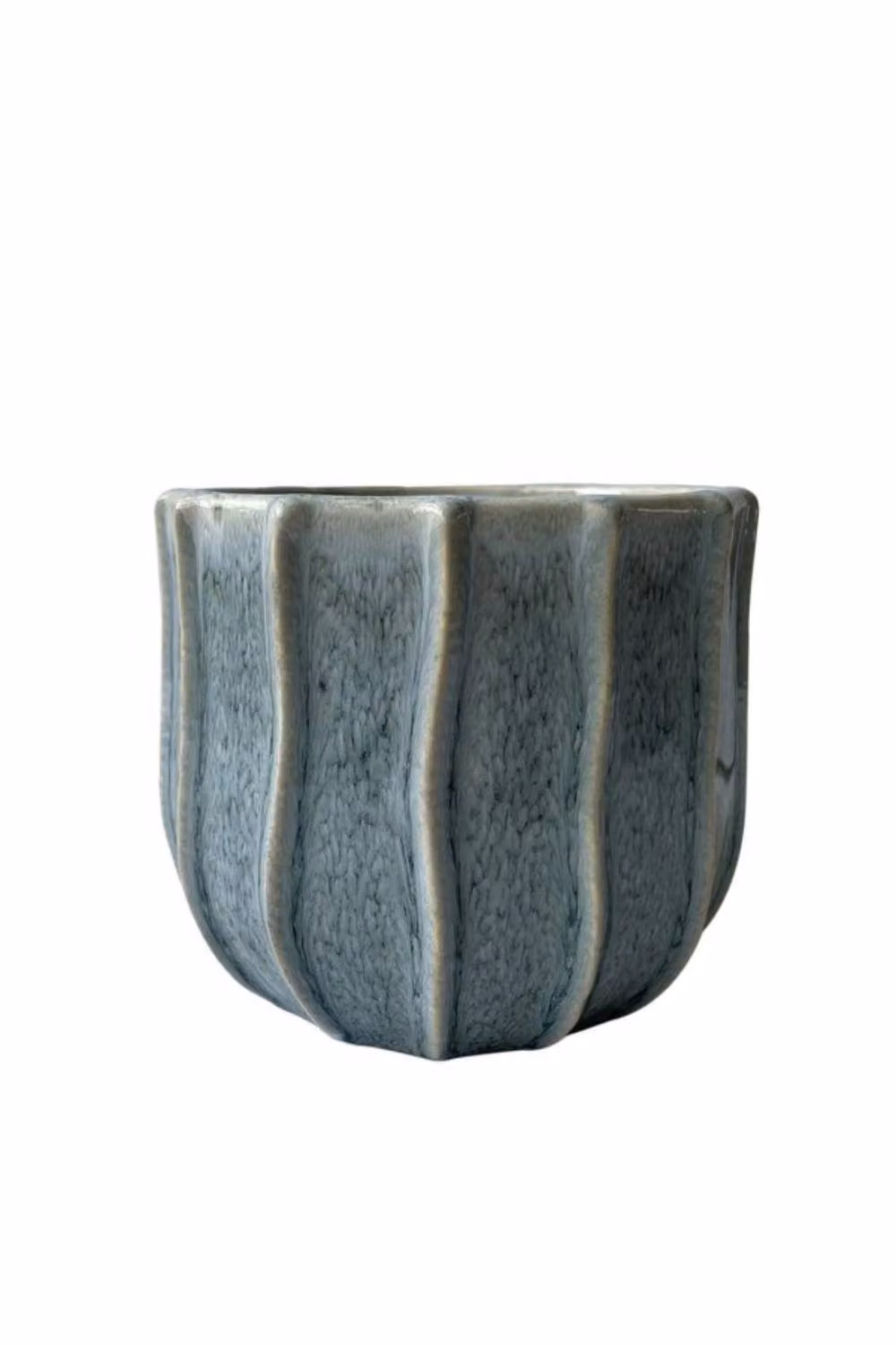 KDMD Hortus Porto Tabletop Ceramic Pot in Blue Grey, W: 14 cm, D: 13 cm – 2