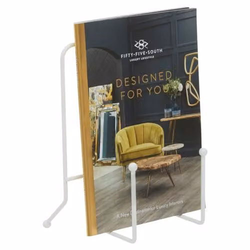 Premier Housewares Matt White Metal Cookbook Stand – 2