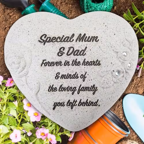 VFM e-Store Memorial Flower Pot Ornament in Grey, W/D/H: 16 x 14 x 7 cm – 5