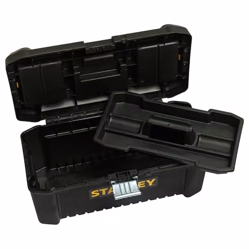 Stanley Basic Toolbox with Organiser Top and Inserts, Black, W: 50.0 cm, D: 40.6 cm, H: 19.5 cm – 3