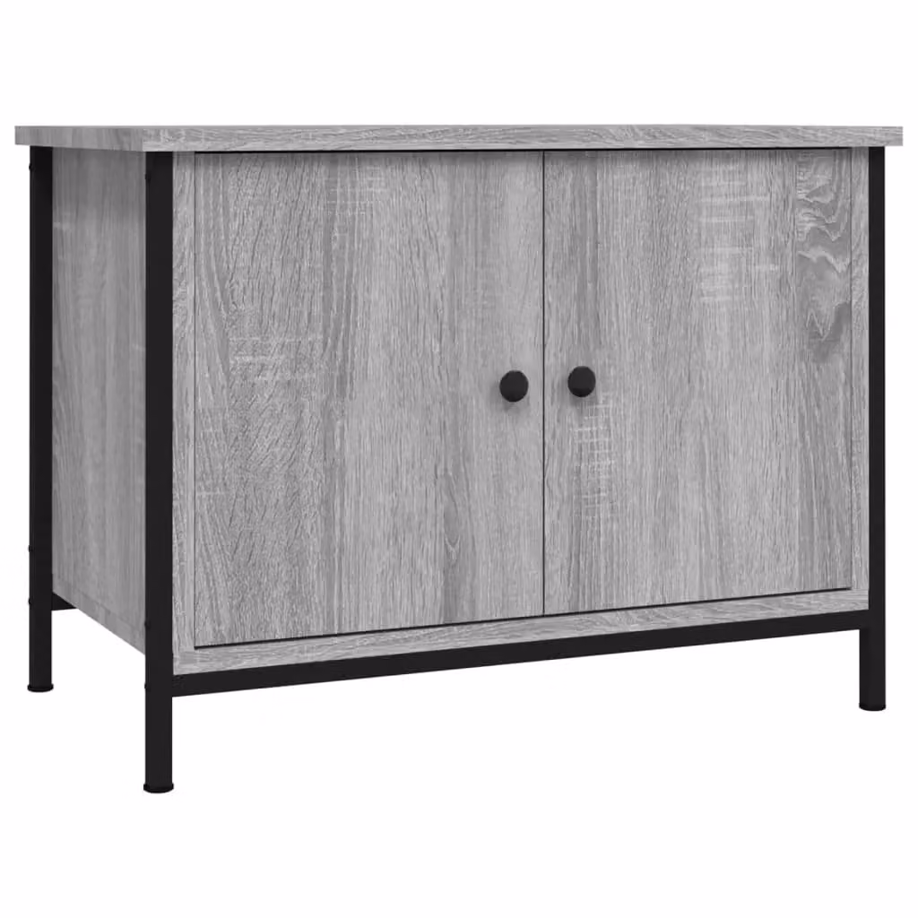 Berkfield Home TV Cabinet with Doors in Grey Sonoma, W/D/H: 60 x 35 x 45 cm – 2