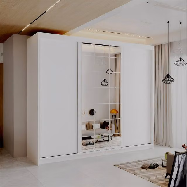 Casanova Sliding Mirror Door Wardrobe by Sliding Wardrobes 4 u in White