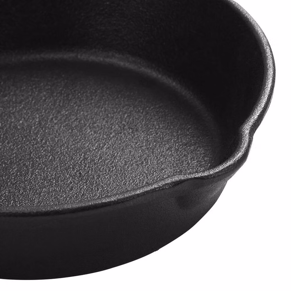 NESTLUNE Black Enamelled Cast Iron Non-Stick Grill Pan with Pouring Spout – 5