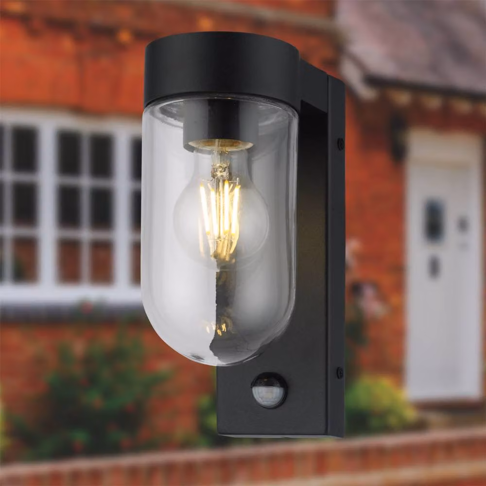 First Choice Lighting Parnie Black Motion Sensor Outdoor Wall Light – 2