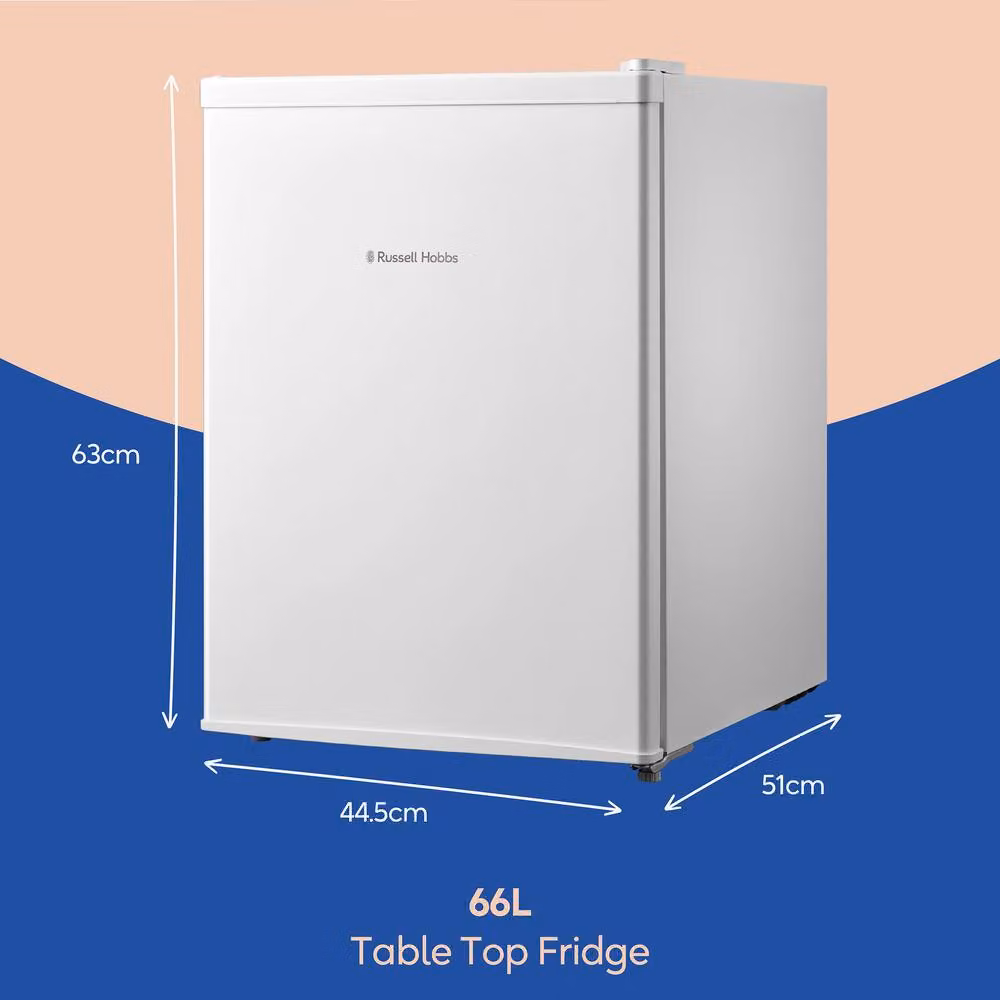 Russell Hobbs 66L Mini Countertop Fridge with Ice Box and Bottle Rack in White – 2