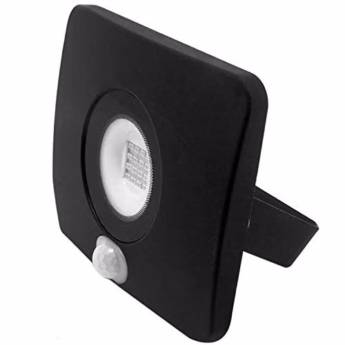 Loops 30W LED Slim Outdoor Floodlight with PIR Motion Sensor, Black, IP65 Waterproof Wall Mounted Security Light