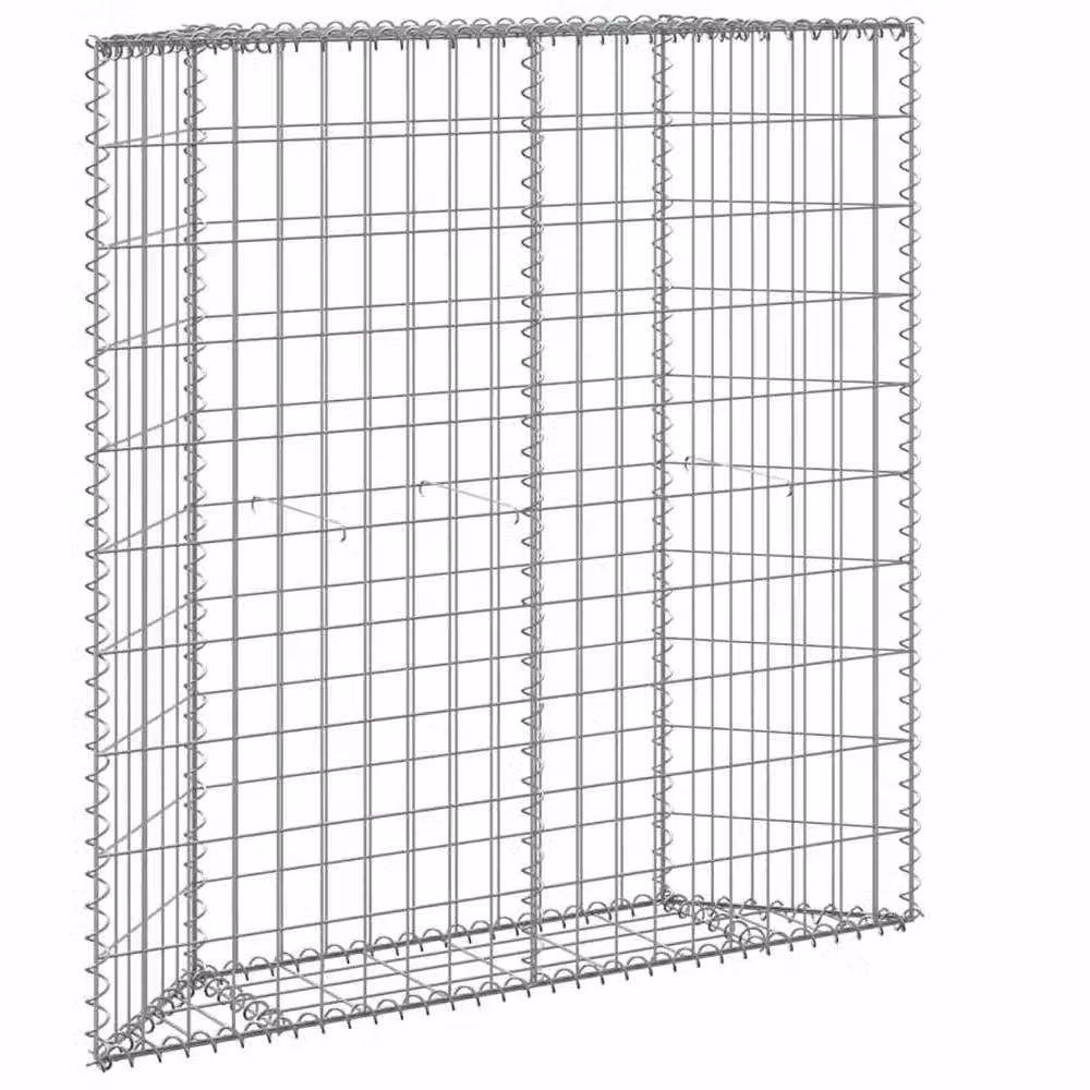 Berkfield Home Trapezium Gabion Raised Bed in Silver Galvanised Steel, W/D/H: 100 x 20 x 100 cm – 1