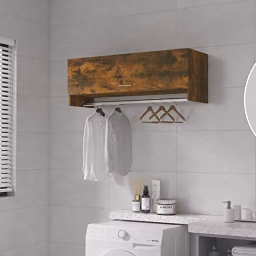 vidaXL Modern Brown Oak Wardrobe W/D/H: 100 x 32.5 x 35 cm – 2