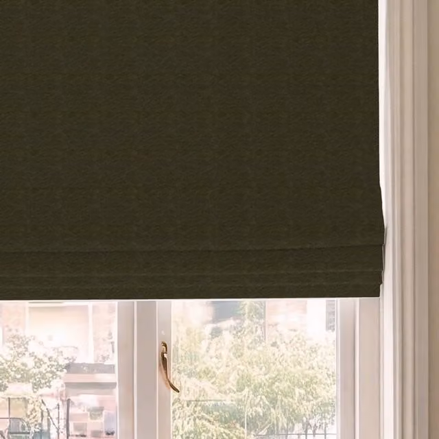 HOUSE Llewelyn-Bowen Tetbury Made To Measure Blackout Roman Blind in Winter Moss Green
