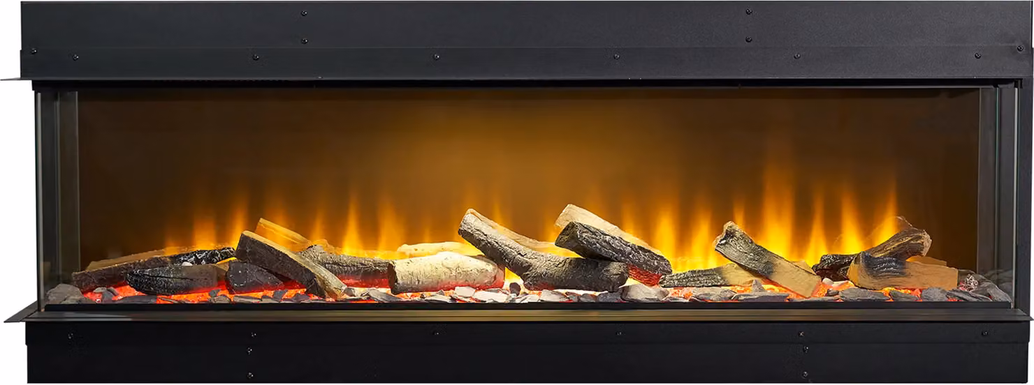 Acantha Aspire 125 Corner View Media Wall Electric Fire in Black – 2