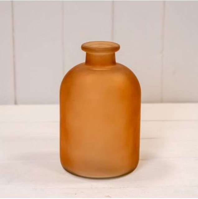 KDMD Matt Cognac Glass Bottle in Orange