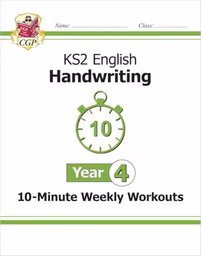 CGP KS2 Year 4 English Handwriting 10-Minute Weekly Workouts Penmanship School Book
