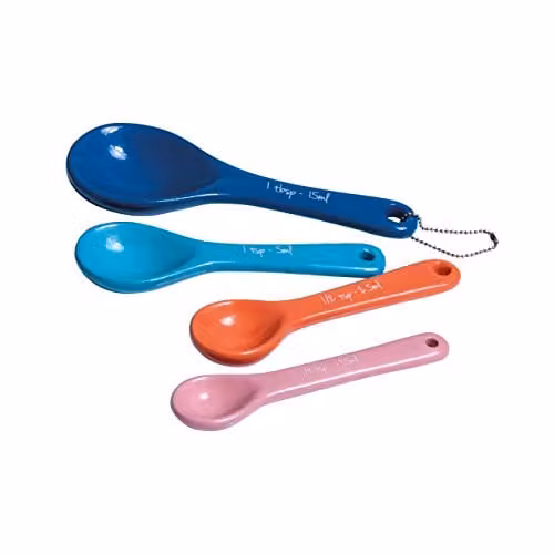 Orsina Multicolour Set of 4 Nesting Measuring Spoons with Printed Scale