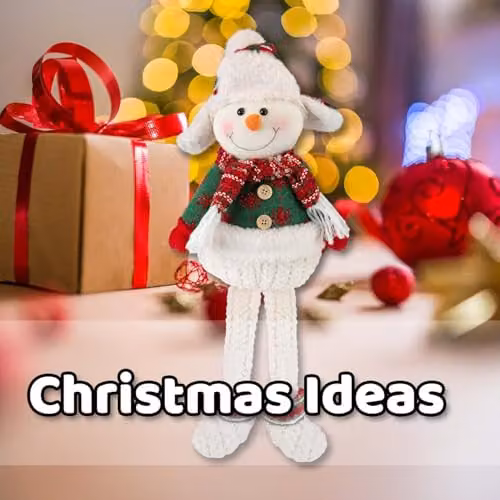 VFM e-Store Christmas Standing Snowman Decoration in White and Red, H 51.5 cm x W 23.5 cm – 4