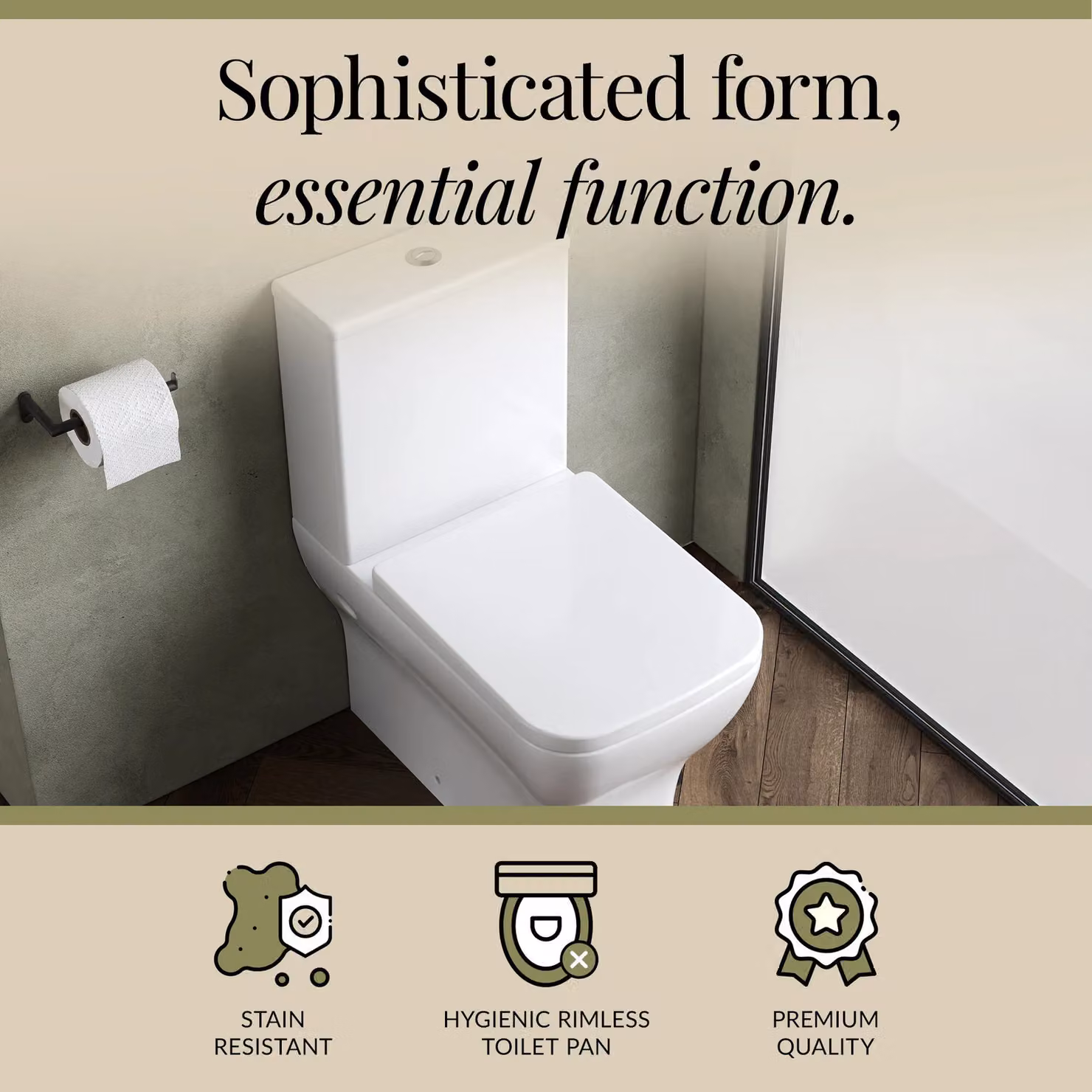 Balterley White Ceramic Rimless Flush to Wall Toilet Pan, Cistern and Soft Close Seat, W/D/H: 79.5 x 38.5 x 61.3 cm – 3